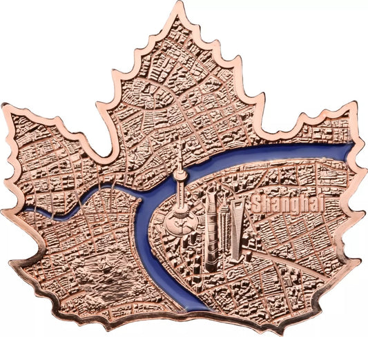 Landscape of Shanghai - 2022 Copper Proof Coin in Original Mint Pack image 1