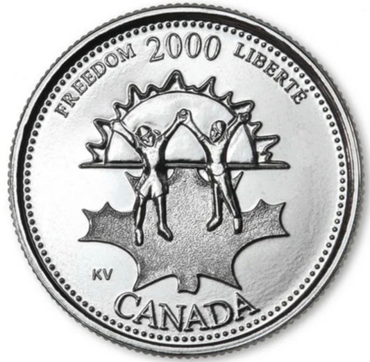 2000 Canada - 25 Cents - Millennium Quarters Series - Freedom