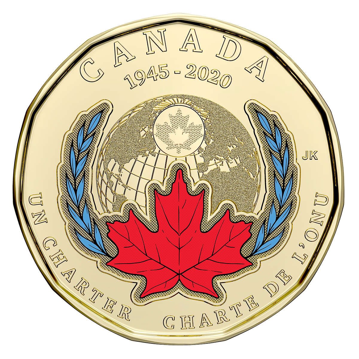 2020 Canada - 5 ¢, 10 ¢, 25 ¢, $1 & $2 - 75th Anniversary of the Signing of the United Nations Charter