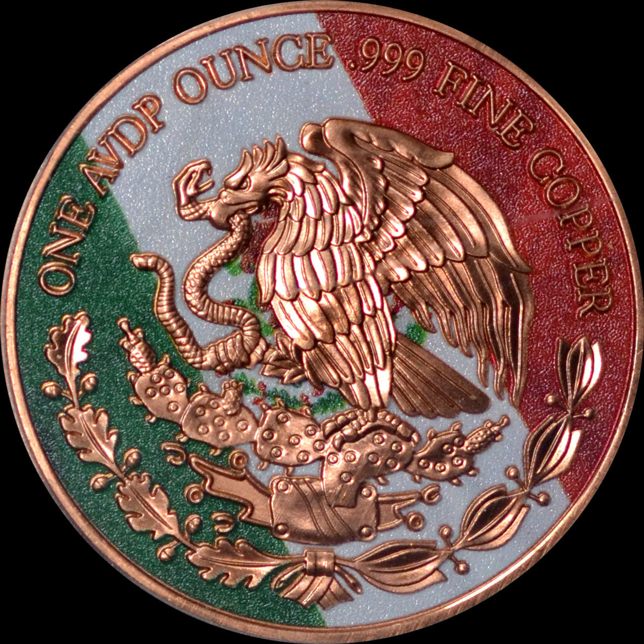 2024 Mexico - Libertad Onza Mexican Flag .999 Pure Copper Medallion