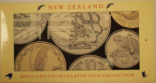 1990 New Zealand - 6 Coins - New Zealand Official BU Mint Set