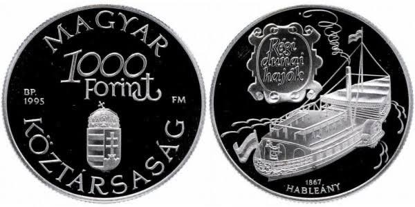 1995 Hungary – 1000 Forint - Old Danube Ship – Hableány