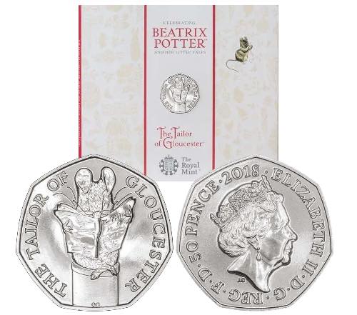 2018 UK – 50 Pence - Beatrix Potter – The Tailor of Gloucester
