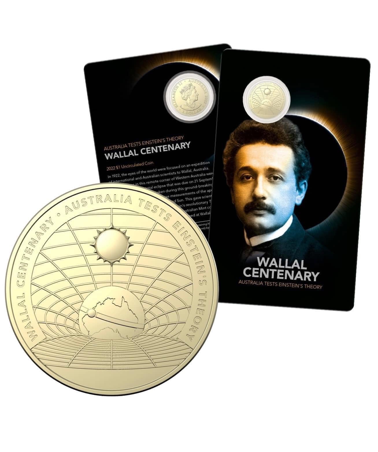 2022 - Wallal Centenary – Testing EINSTEIN’s Theory Commemorative Coin in Original Royal Australian Mint Pack image 0
