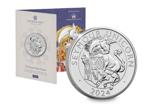 Royal Tudor Beasts 05 The Seymour Unicorn Commemorative Coin with Royal Mint Original Folder image 0