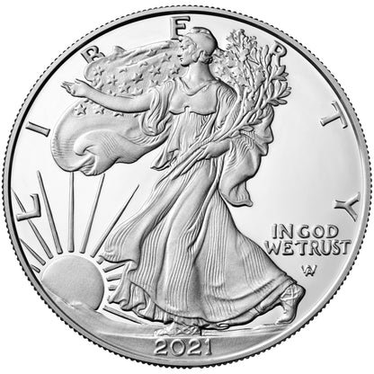 2021 American Eagle - 1 Oz Silver Bullion UNC Coin image 0