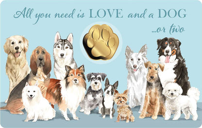 Chad - LOVE DOG Paw Shaped Commemorative Gold Coin in Card image 2