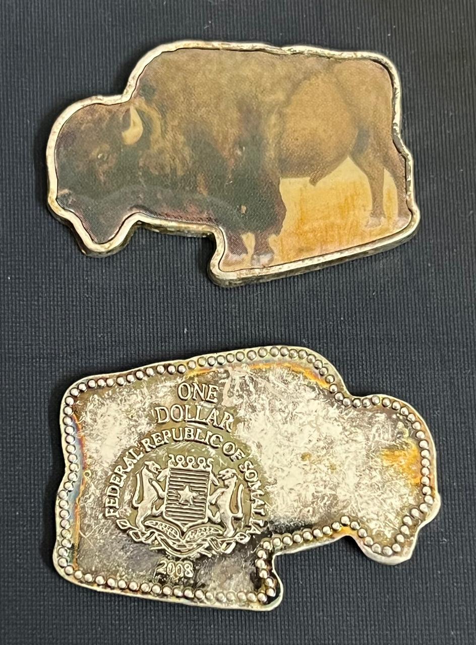 Somalia - Bison Shaped Colored Coin USED image 0