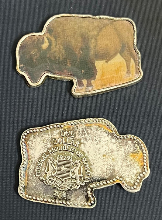 Somalia - Bison Shaped Colored Coin USED image 0