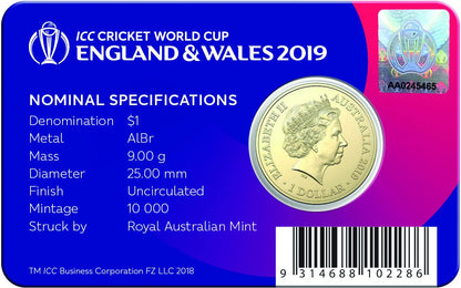 2019 Australia - 1 Dollar - ICC Cricket World Cup England & Wales