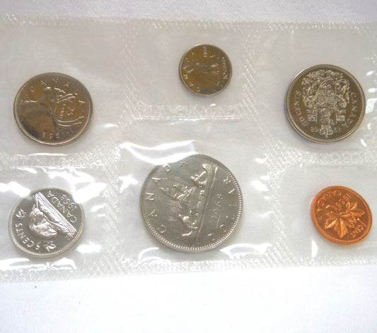 1968 Canada - $1, 50c, 25c, 10c, 5c & 1c - 6 Coin Set