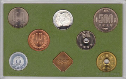 1993 Japan - 1 Yen to 500 Yen - Respect For The Aged Day