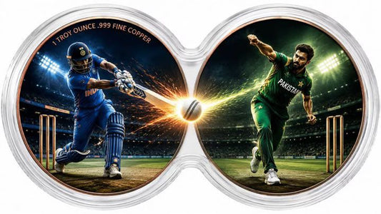 1 Troy Ounce × 2 - India vs Pakistan Rivalry Copper Round in Infinity Capsule