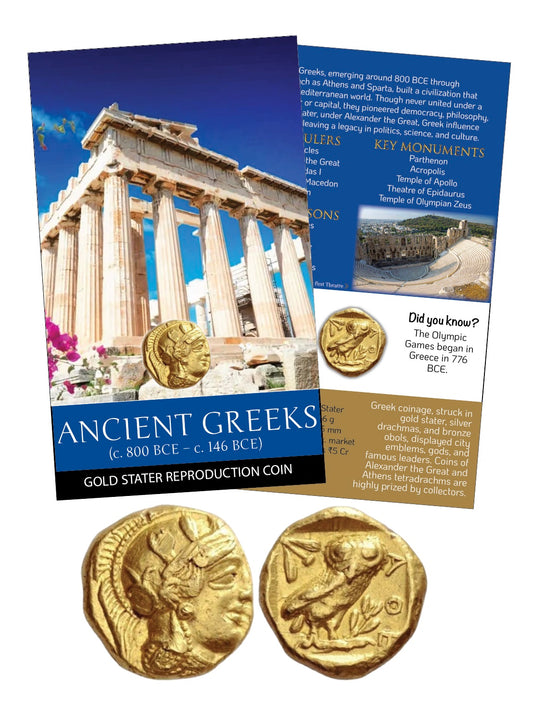 ANCIENT GREEKS – Gold Stater Reproduction Coin