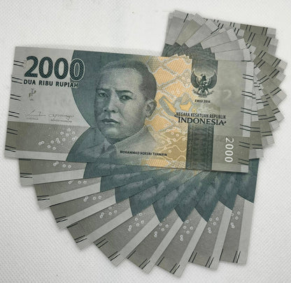 2016 Indonesia – 2000 Rupiah Banknotes – 20 Notes Lot - Serial Ending 786