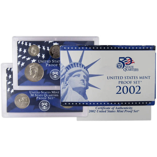 2002 USA - 10 Coins Mint Proof Set with COA