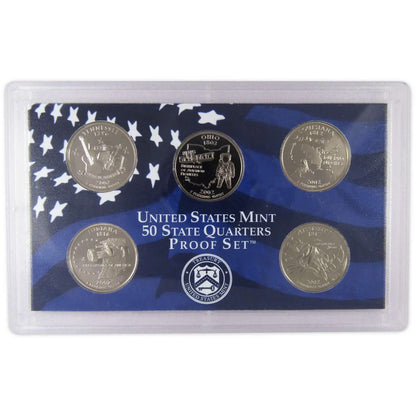 2002 USA - 10 Coins Mint Proof Set with COA