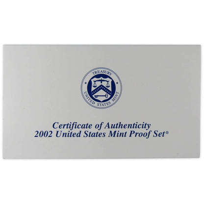 2002 USA - 10 Coins Mint Proof Set with COA