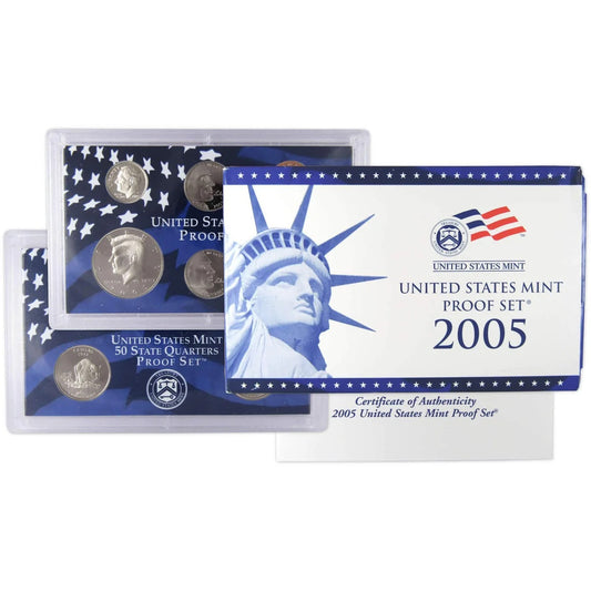 2005 USA - 11 Coins Mint Proof Set with COA