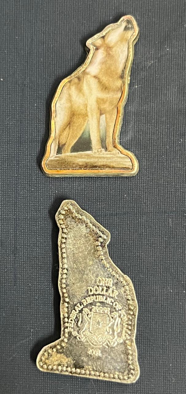 Somalia - 6 Animal Shaped Colored Coins Set USED image 4