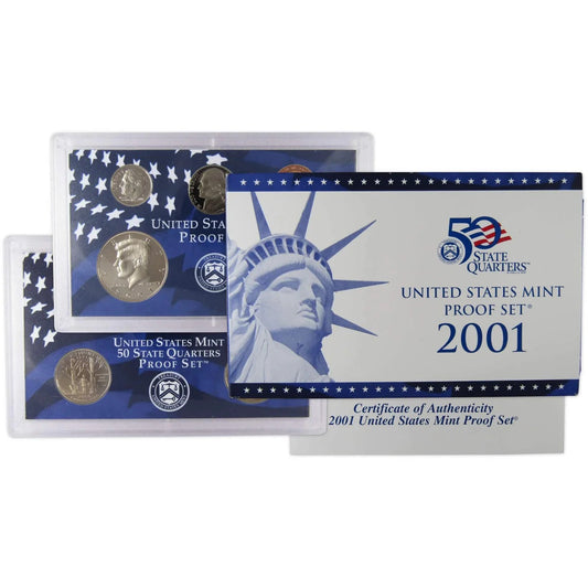 2001 USA - 10 Coins Mint Proof Set with COA