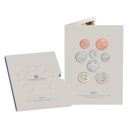 2025 UK - Definitives 8 Coins Set in Original Royal Mint Pack image 0