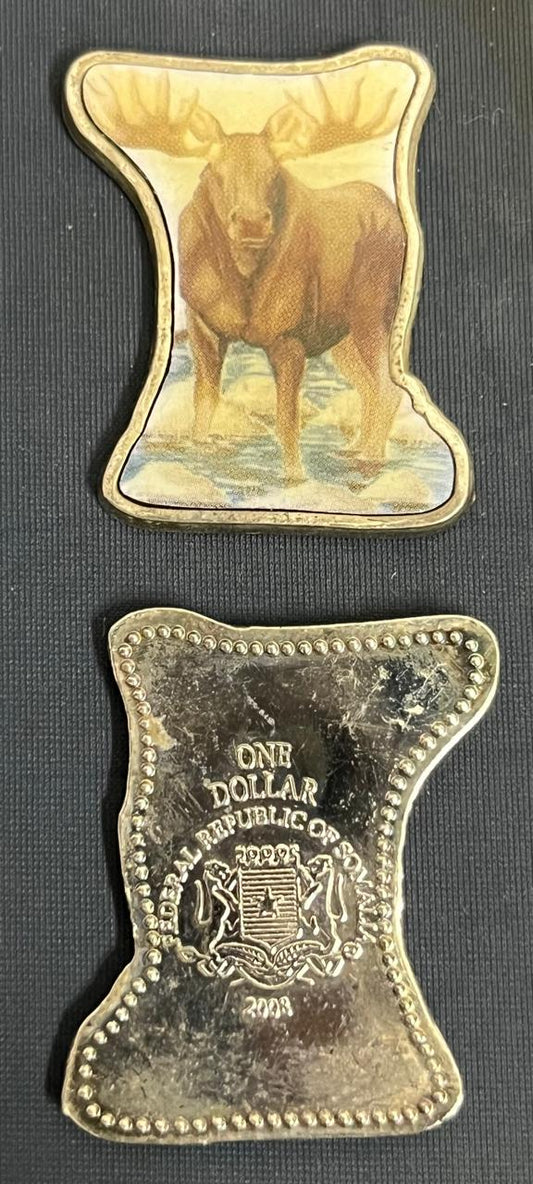Somalia - Moose Shaped Colored Coin USED image 0