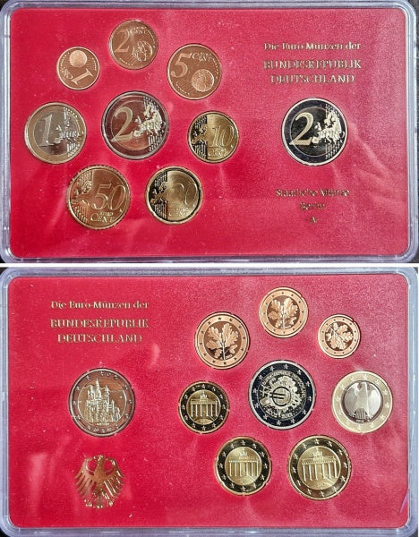 2012 Germany - 1c, 2c, 5c, 10c, 20c, 50c, €1, €2 - Euro Coin Set - Random Mint