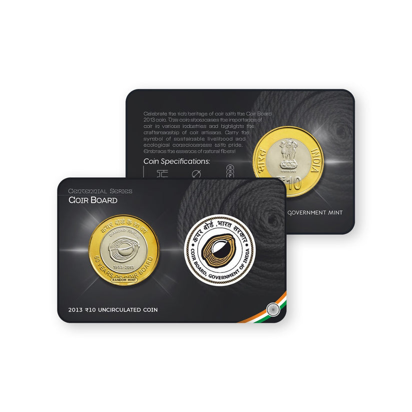 Rs.10 Coir Board Commemorative Coin Card - Special Edition – Numismate®
