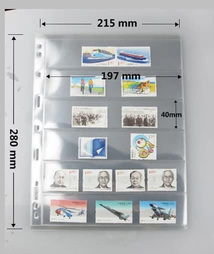 Transparent Sheets To Store Currency Notes and Stamps - 6 Grid image 0