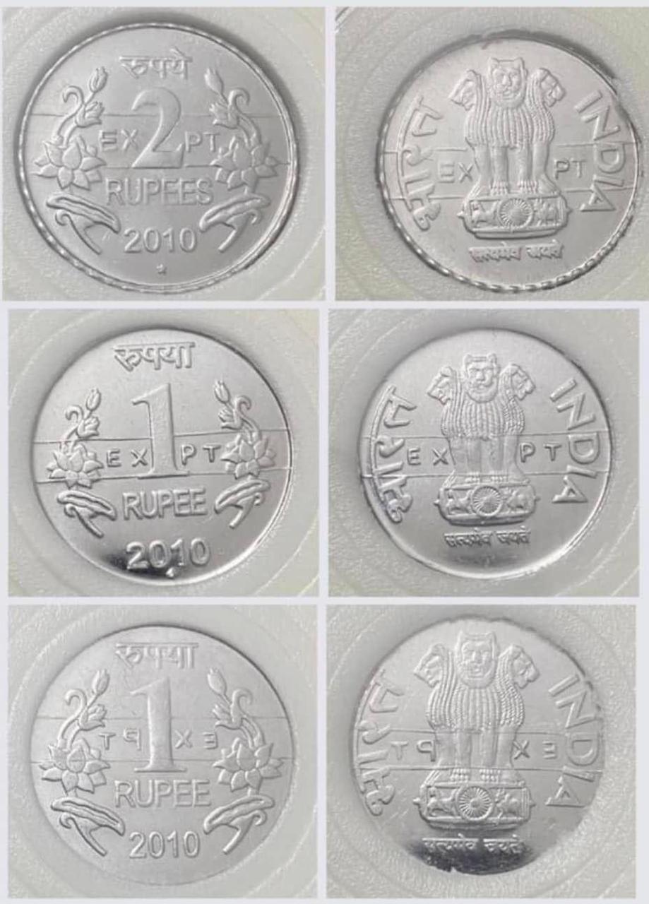 2010 EXPT TRIO SET - Three Experimental Coins in Capsules image 0