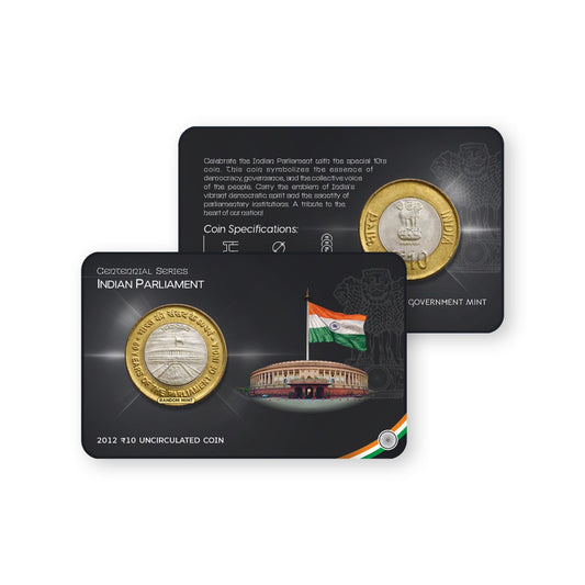 Rs.10 INDIAN PARLIAMENT Commemorative Coin Card - Special Edition image 0