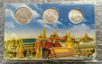 1996 Thailand - Golden Jubilee Rama 9, 3 Coins Set in Coin Card image 2