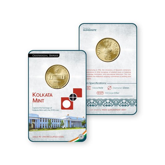 Rs.5 KOLKATA MINT Commemorative Coin Card - Special Edition image 0