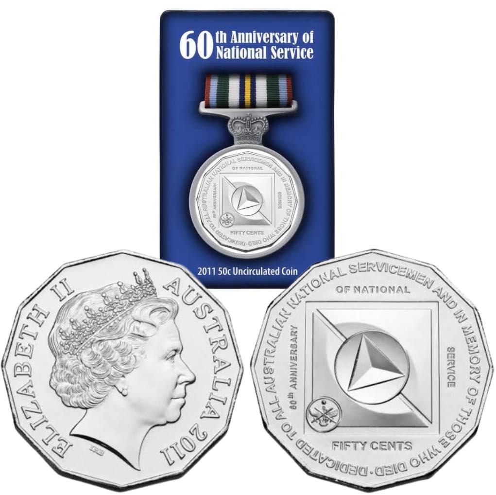 2011 Australia – 50c – 60th Anniversary of National Service
