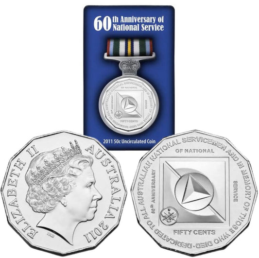 2011 Australia – 50c – 60th Anniversary of National Service