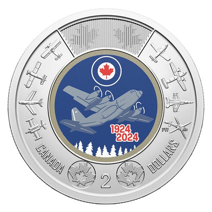 2024 - 100th Anniversary of The Royal Canadian Air Force Colourized Coin Special Wrap Roll image 1