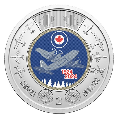 2024 - 100th Anniversary of The Royal Canadian Air Force Colourized Coin Special Wrap Roll image 1