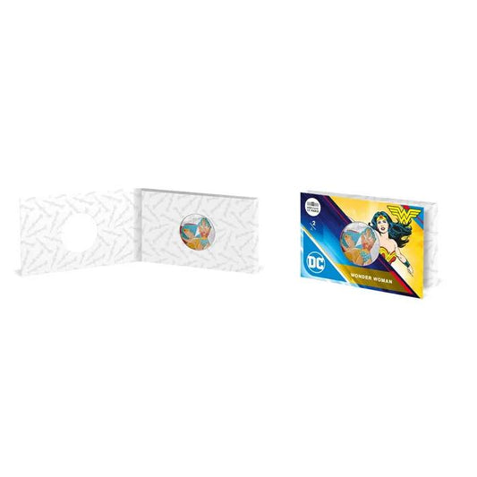 2025 France - DC Comics Series - Vintage Wonder Woman Color Coin in Original Paris Mint Pack image 1