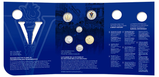 2020 Canada - 5 ¢, 10 ¢, 25 ¢, $1 & $2 - 75th Anniversary of the End of the Second World War