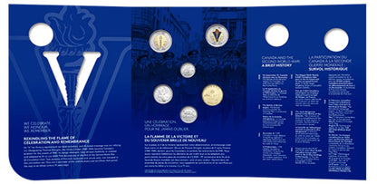2020 Canada - 5 ¢, 10 ¢, 25 ¢, $1 & $2 - 75th Anniversary of the End of the Second World War