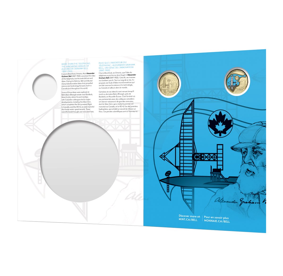 2022 Canada - 5 ¢, 10 ¢, 25 ¢, $1 & $2 - 175th Anniversary of the Birth of Alexander Graham Bell