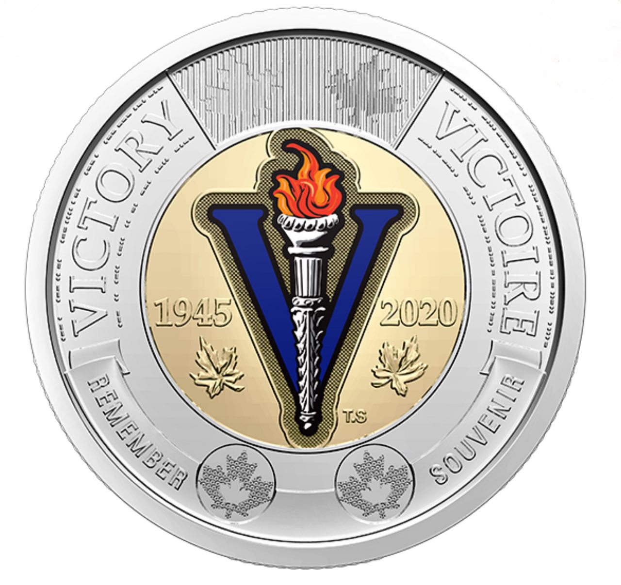 2020 Canada - 5 ¢, 10 ¢, 25 ¢, $1 & $2 - 75th Anniversary of the End of the Second World War