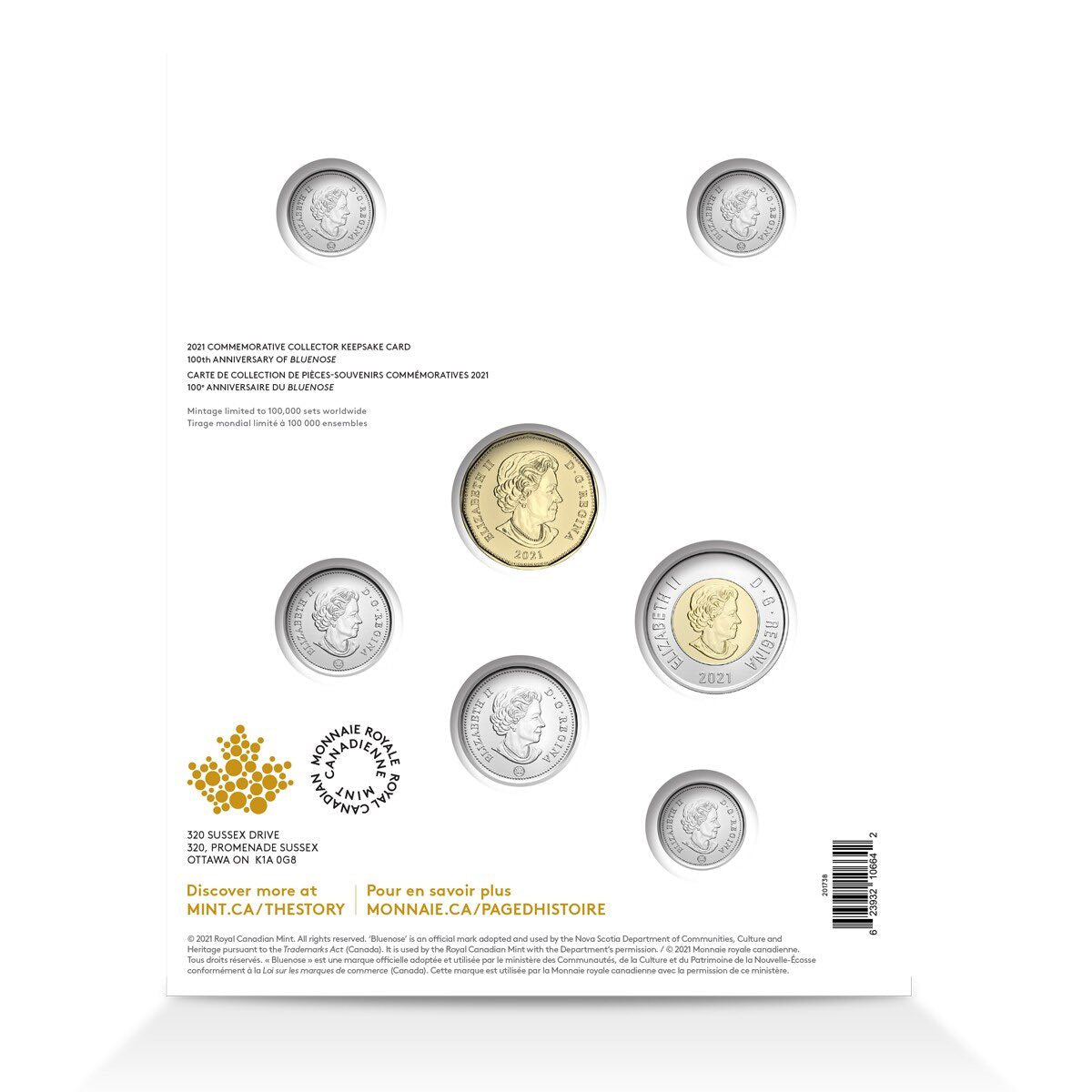 2022 Canada - 5 ¢, 10 ¢, 25 ¢, $1 & $2 - Oscar Peterson – Celebrating a Canadian Jazz Legend