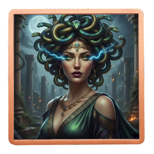 5 AVDP Ounces .999 Fine Medusa Copper Bullion Bar