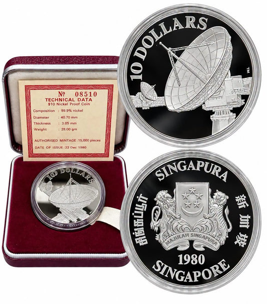 1980 Singapore - S$10 - Satellite Communication