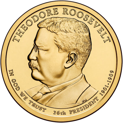 2013 USA -  Presidential $1 Coin – Theodore Roosevelt