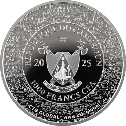 2025 Cameroon - HORSESHOE BEND Colorado Silver Colored Coin in Original Mint Pack image 1