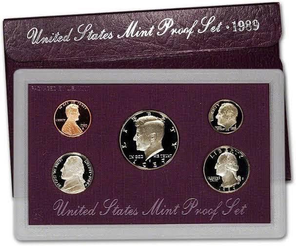 1989 USA - 5 Coins Mint Proof Set