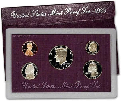1989 USA - 5 Coins Mint Proof Set